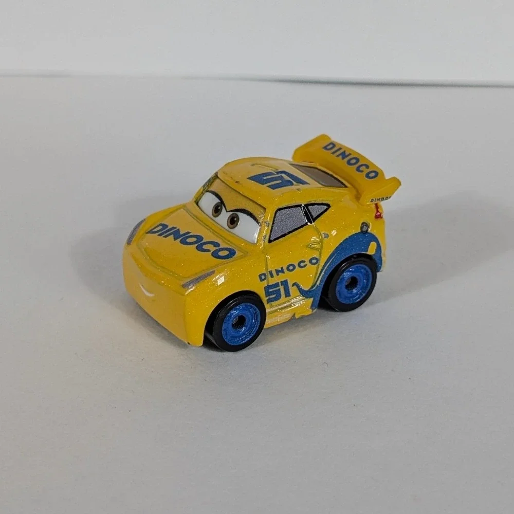 Disney Pixar Cars Mattel Cruz Ramirez Dinoco 51 Mini Racer Yellow Toy Car